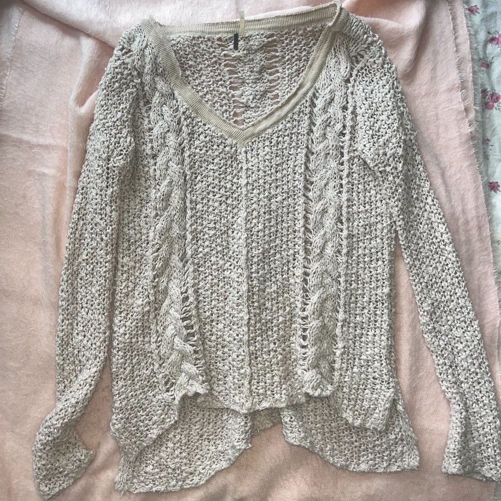 Free People Vintage Woven Sweater Size XS